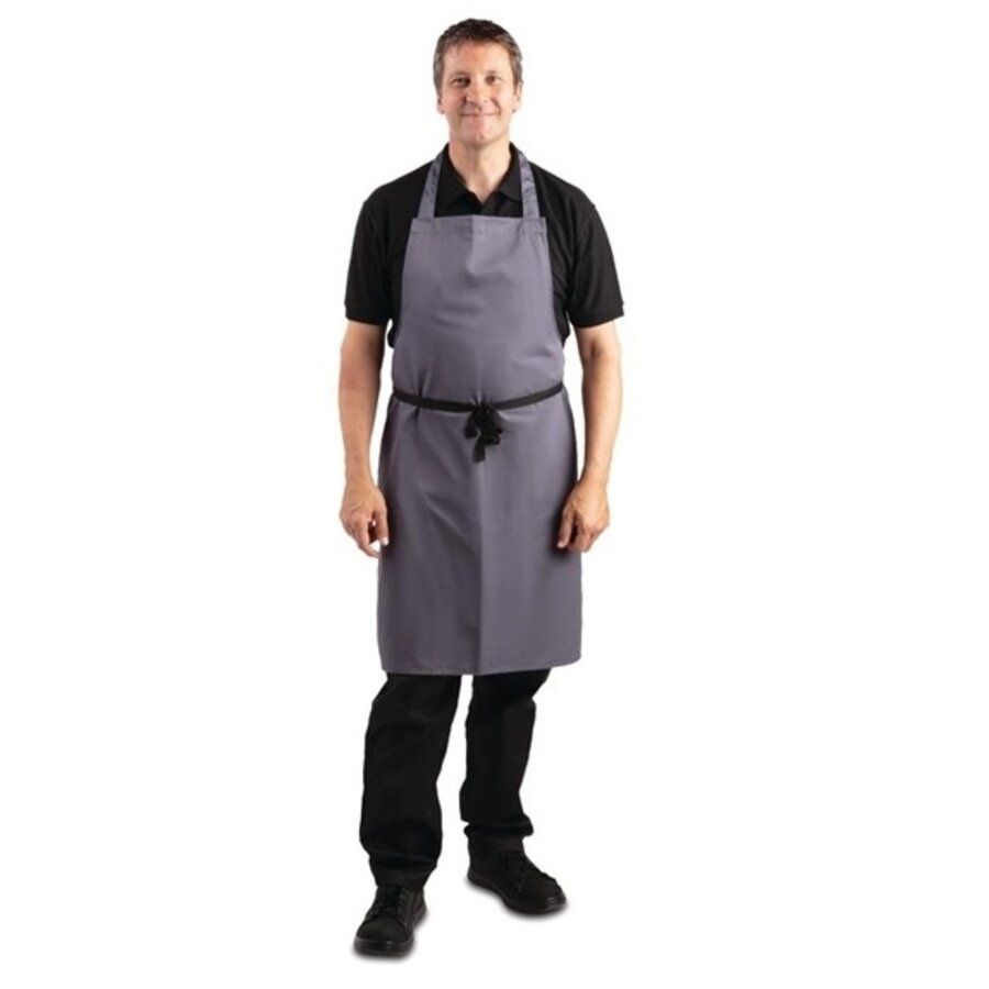 Polycotton halter apron gray