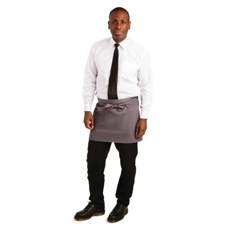 Short grey apron