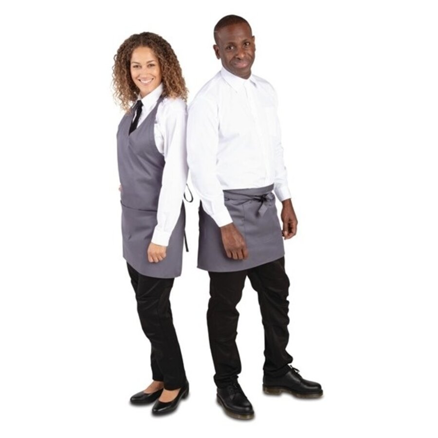 Short grey apron