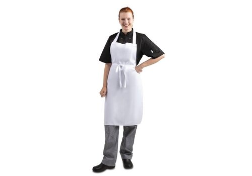  HorecaTraders Polycotton halter apron white 