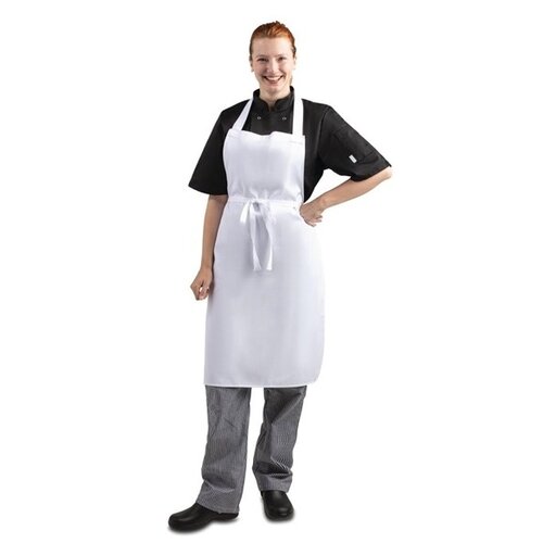  HorecaTraders Polycotton halter apron white 