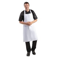 Polycotton halter apron white