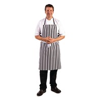 Black and white striped halter apron