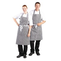 Black and white striped halter apron