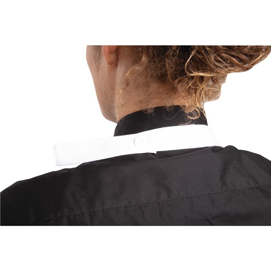 V-neck apron white