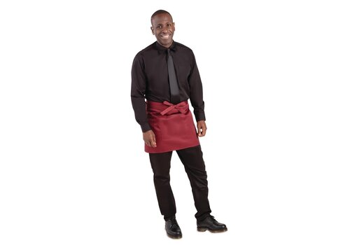  HorecaTraders Short apron in burgundy 