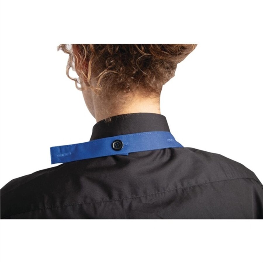 V-neck apron blue