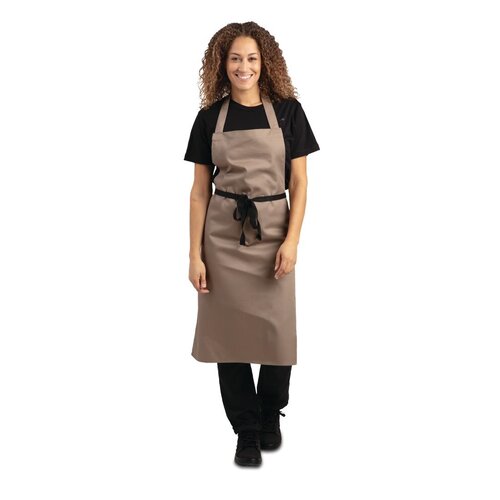  HorecaTraders Polycotton halter apron light brown 