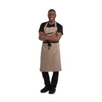 Polycotton Halter Apron Light Brown