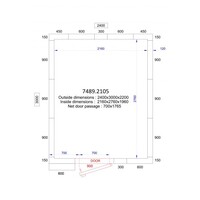 Freezer cell + insert motor | -20/-10 °C | 240 x 300 x 220 cm