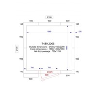 Freezer cell + insert motor | -20/-10 °C | 210 x 210 x 220 cm