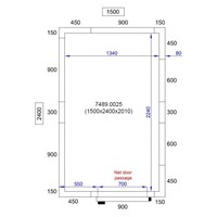 Freezer cell + insert motor | 0/-20 °C | 1500 x 2400 x 2010 mm