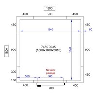 Freezer + plug-in motor | 0/-20 °C | 1800 x 1800 x 2010 mm