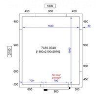 Freezer cell + insert motor | 0/-20 °C | 1800 x 2100 x 2010 mm