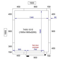 chambre froide + moteur d'insertion | 0/+8°C | 150 x 180 x 220 cm