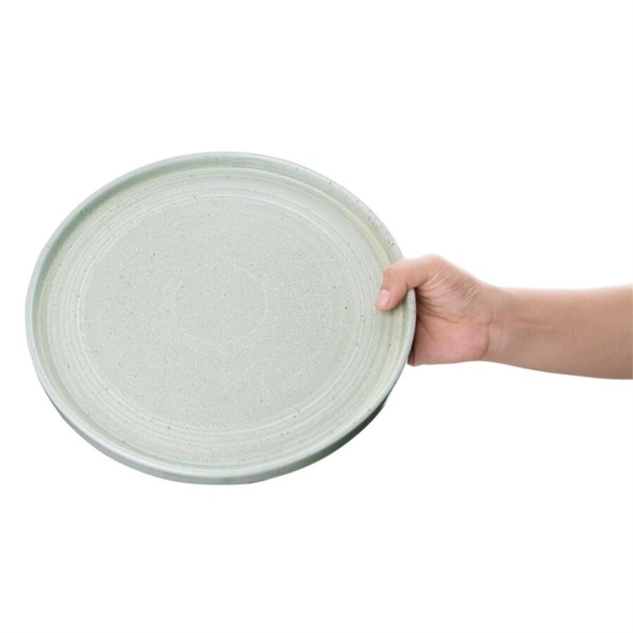 Assiette plate ronde Cavolo vert tendre 27 cm (4 pièces)