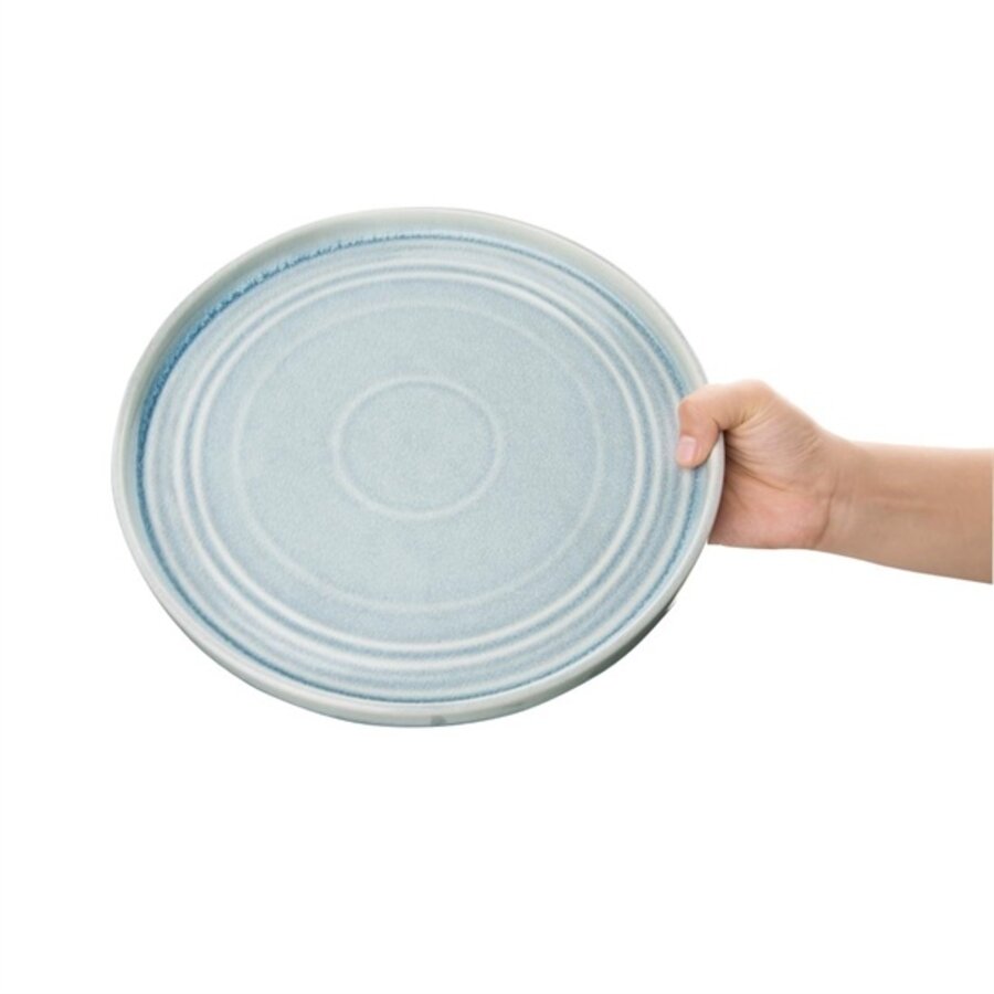 Assiette plate ronde Cavolo bleu glacier 27 cm (4 pièces)