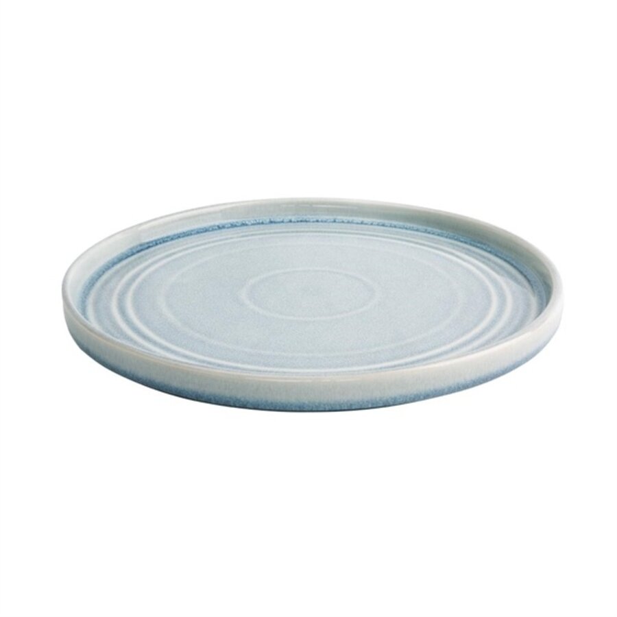 Cavolo plat rond bord ijsblauw 27cm (4 stuks)