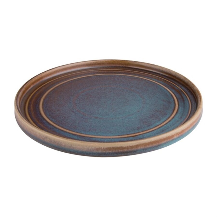 Cavolo flat round plates 22cm iridescent (6 pieces)