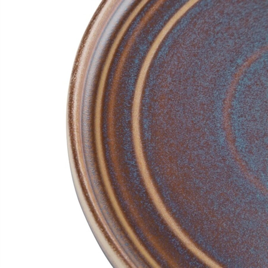 Cavolo flat round plates 22cm iridescent (6 pieces)