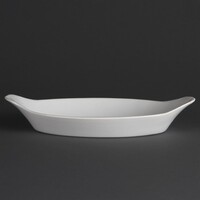 Whiteware ovale gratineerschaal | 29 x 16,6 cm | 6 stuks