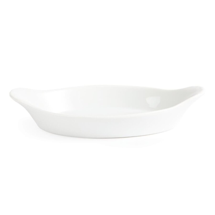 Whiteware oval gratin dish | 29 x 16.6 cm | 6 pieces