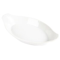 Whiteware oval gratin dish | 29 x 16.6 cm | 6 pieces