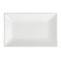 Rechteckige Servierplatte aus Weißware | 20 x 13 cm | 6 Stück
