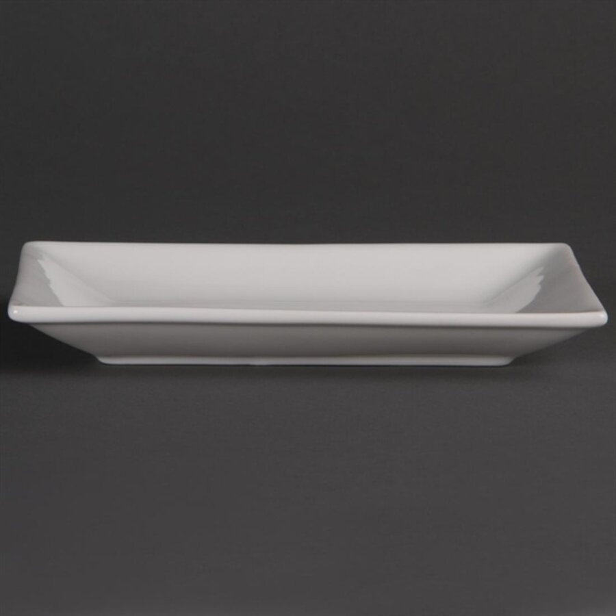Whiteware rechthoekige serveerschaal | 20 x 13 cm | 6 stuks