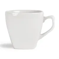 Whiteware square coffee cup | 20cl | 12 pieces