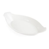 Whiteware oval gratin dish | 32 x 17.7 cm | 6 pieces