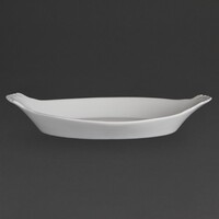 Whiteware ovale gratineerschaal | 32 x 17,7 cm | 6 stuks