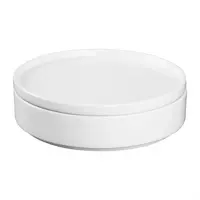 Assiettes plates rondes en faïence blanche | 21 cm | 6 pièces