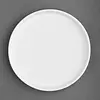 Assiettes plates rondes en faïence blanche | 21 cm | 6 pièces