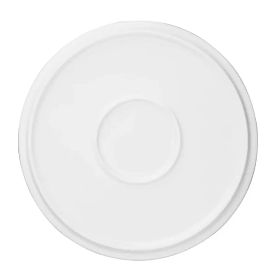 Flache, runde Teller aus Weißware | 21 cm | 6 Stück