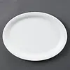 Olympia Plat de service ovale en faïence blanche | 29,2 cm | 6 pièces