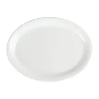 Ovale Servierplatte aus Weißware | 29,2 cm | 6 Stück
