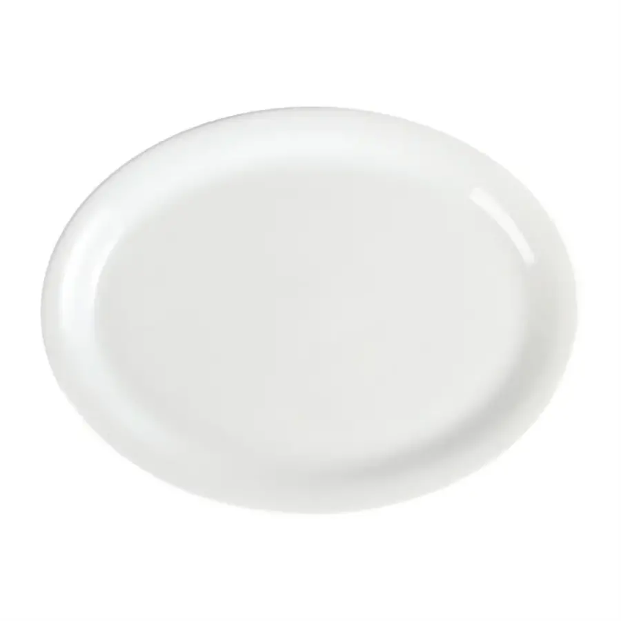 Ovale Servierplatte aus Weißware | 29,2 cm | 6 Stück