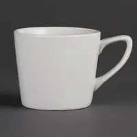 Tasses à café basses blanches en faïence blanche 20 cl (12 pièces)