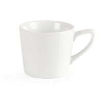 Tasses à café basses blanches en faïence blanche 20 cl (12 pièces)