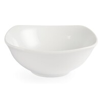 Whiteware Rounded Square Bowls | 18 cm | 12 pieces