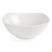 Whiteware Rounded Square Bowls | 18cm | 12 pieces