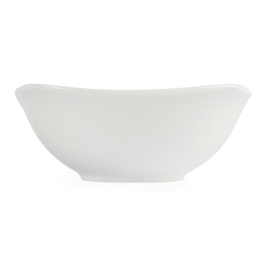Abgerundete quadratische Schalen aus Weißware | 18 cm | 12 Stück