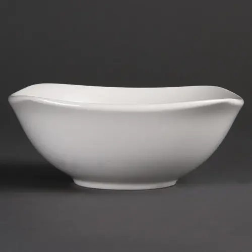  Olympia Whiteware Rounded Square Bowls | 18 cm | 12 pieces 