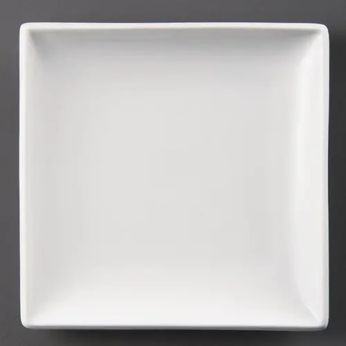  Olympia Assiettes carrées blanches en faïence 24 cm (12 pièces) 