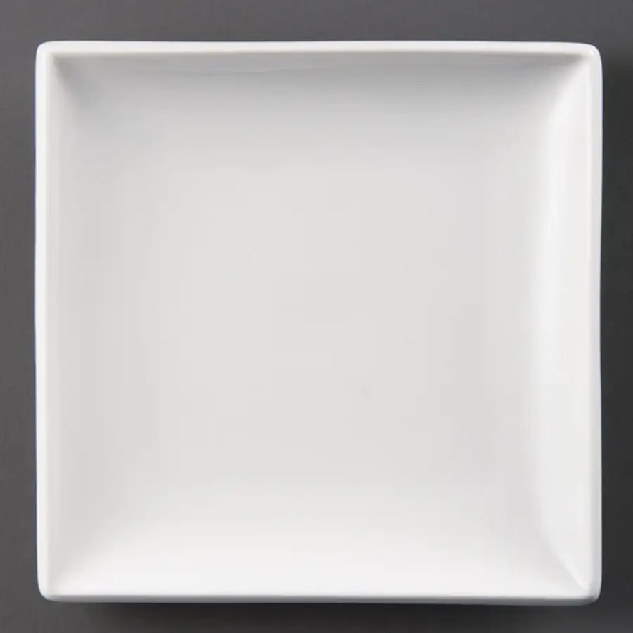 Whiteware square plates white 24cm (12 pieces)