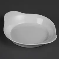 Whiteware round gratin dishes with handles | 19.2cm | 6 pieces
