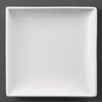 Assiettes carrées blanches en faïence 18 cm (12 pièces)