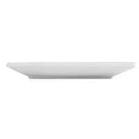 Assiettes carrées blanches en faïence 18 cm (12 pièces)
