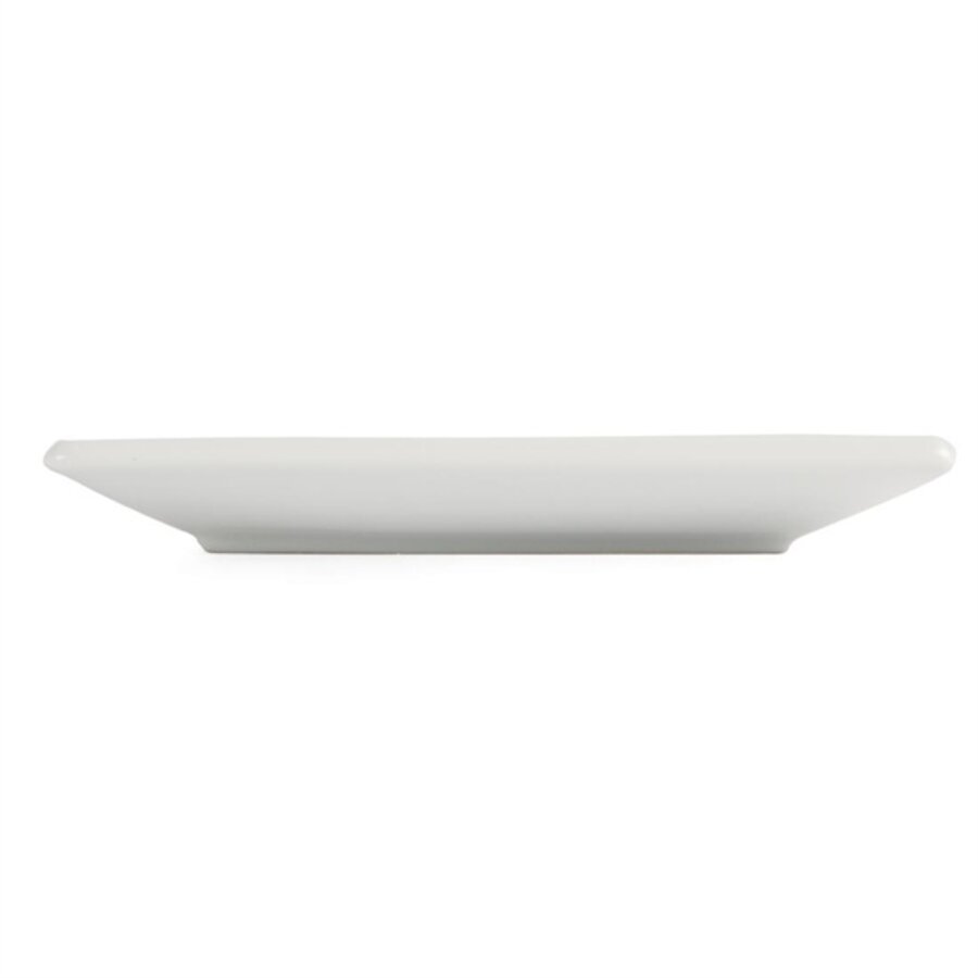 Assiettes carrées blanches en faïence 18 cm (12 pièces)